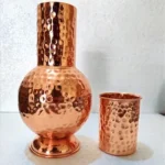 Hammered Copper Pot with Glass