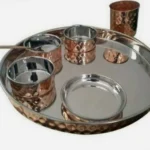 Steel Copper Thali Set