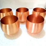 Plain Copper Round Glass Set
