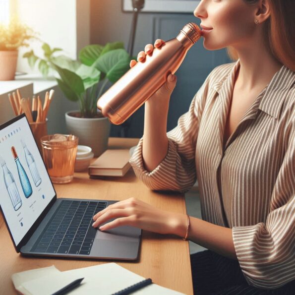 Keep a copper bottle at your desk or by your side at home